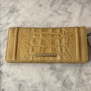 Brahmin Ady Wallet- Camel Calhoun Crocodile Embossed